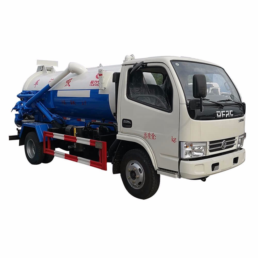 Camion d'aspiration des eaux usées Dongfeng 5 Cbm